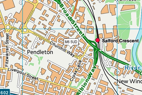 M6 5UD map - OS VectorMap District (Ordnance Survey) M6 5UD map - OS VectorMap District (Ordnance Survey)