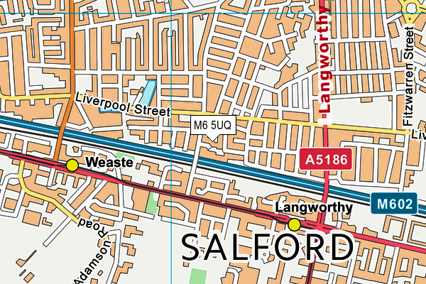 M6 5UQ map - OS VectorMap District (Ordnance Survey) M6 5UQ map - OS VectorMap District (Ordnance Survey)