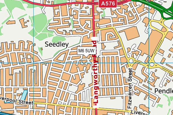 M6 5UW map - OS VectorMap District (Ordnance Survey) M6 5UW map - OS VectorMap District (Ordnance Survey)