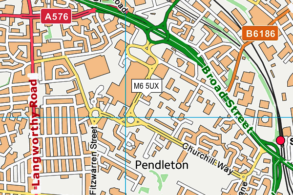M6 5UX map - OS VectorMap District (Ordnance Survey) M6 5UX map - OS VectorMap District (Ordnance Survey)