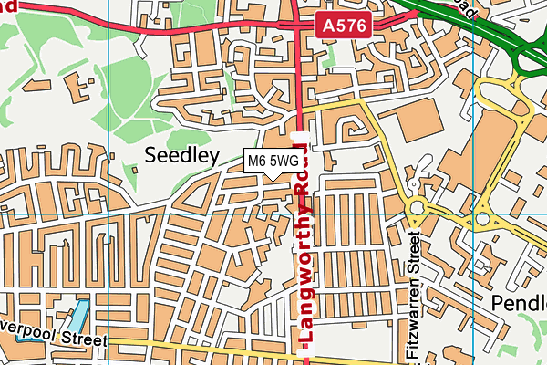 M6 5WG map - OS VectorMap District (Ordnance Survey)