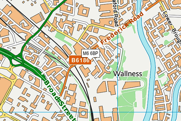 M6 6BP map - OS VectorMap District (Ordnance Survey) M6 6BP map - OS VectorMap District (Ordnance Survey)
