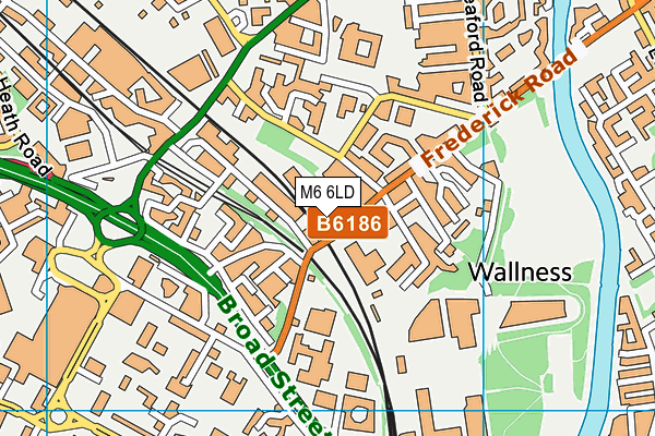 M6 6LD map - OS VectorMap District (Ordnance Survey) M6 6LD map - OS VectorMap District (Ordnance Survey)