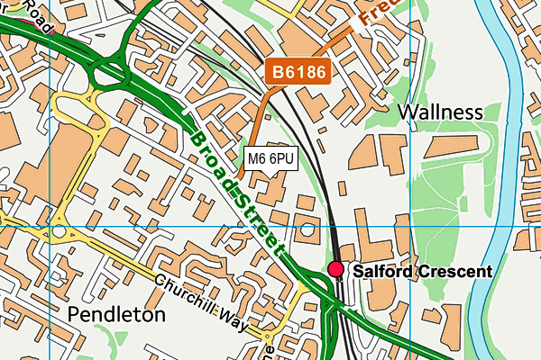 M6 6PU map - OS VectorMap District (Ordnance Survey)