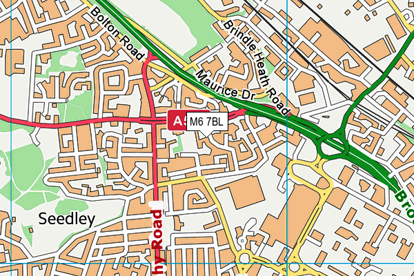 M6 7BL map - OS VectorMap District (Ordnance Survey) M6 7BL map - OS VectorMap District (Ordnance Survey)