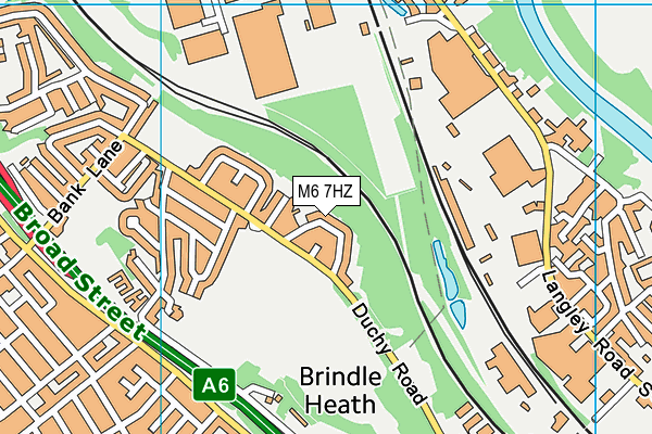 M6 7HZ map - OS VectorMap District (Ordnance Survey) M6 7HZ map - OS VectorMap District (Ordnance Survey)