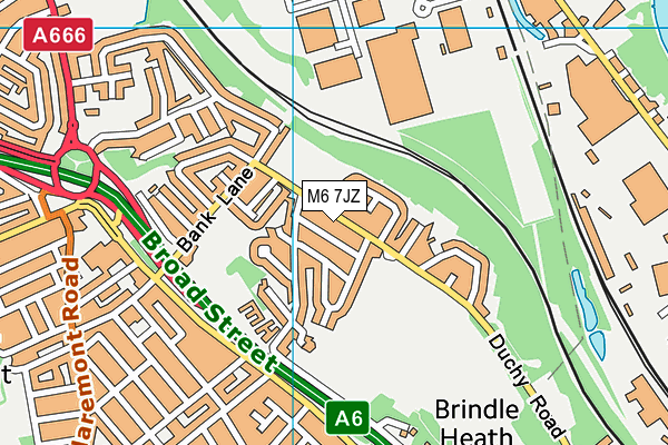 M6 7JZ map - OS VectorMap District (Ordnance Survey) M6 7JZ map - OS VectorMap District (Ordnance Survey)