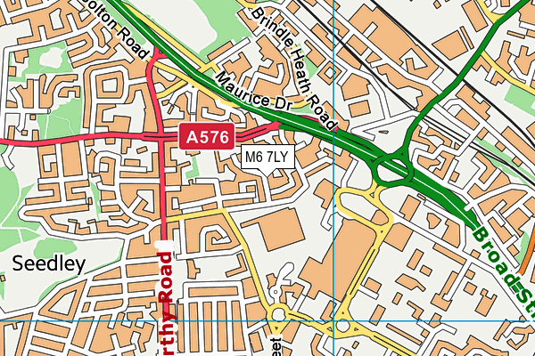 M6 7LY map - OS VectorMap District (Ordnance Survey) M6 7LY map - OS VectorMap District (Ordnance Survey)
