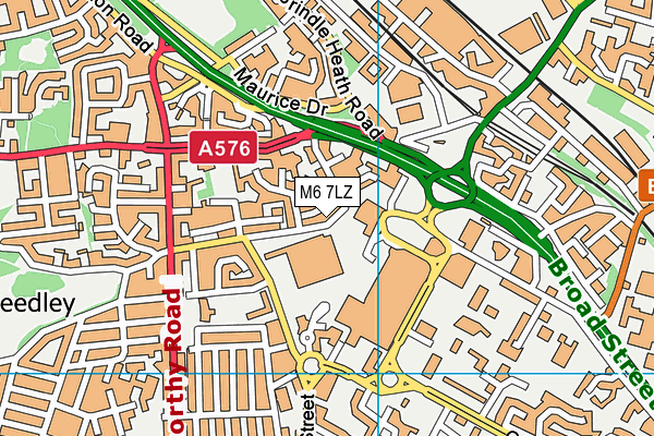 M6 7LZ map - OS VectorMap District (Ordnance Survey) M6 7LZ map - OS VectorMap District (Ordnance Survey)