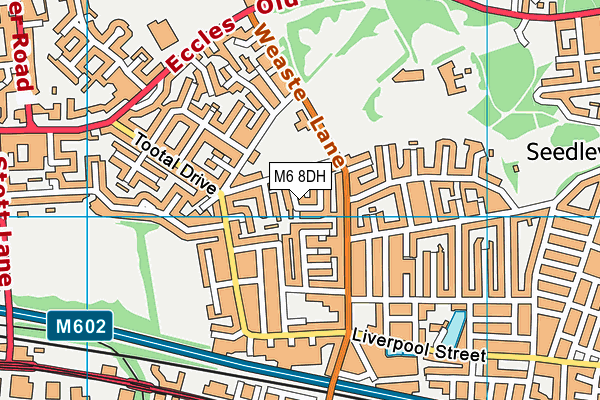 M6 8DH map - OS VectorMap District (Ordnance Survey) M6 8DH map - OS VectorMap District (Ordnance Survey)