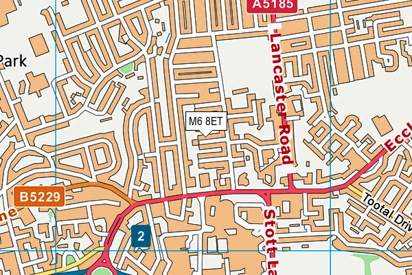 M6 8ET map - OS VectorMap District (Ordnance Survey)