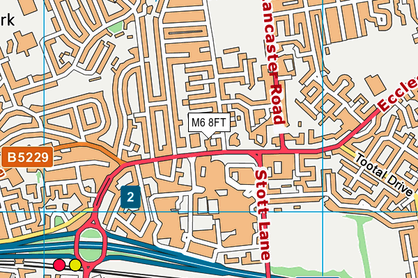M6 8FT map - OS VectorMap District (Ordnance Survey) M6 8FT map - OS VectorMap District (Ordnance Survey)
