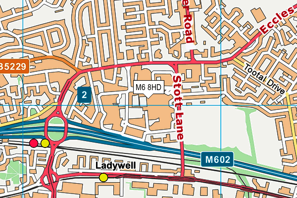 M6 8HD map - OS VectorMap District (Ordnance Survey) M6 8HD map - OS VectorMap District (Ordnance Survey)