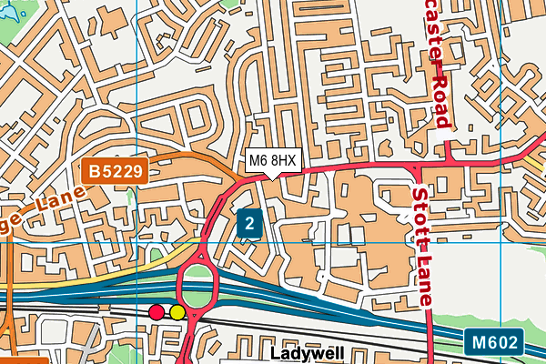 M6 8HX map - OS VectorMap District (Ordnance Survey) M6 8HX map - OS VectorMap District (Ordnance Survey)