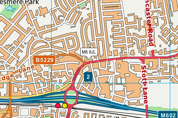 M6 8JL map - OS VectorMap District (Ordnance Survey)