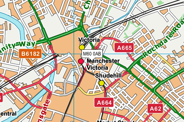 M60 0AB map - OS VectorMap District (Ordnance Survey) M60 0AB map - OS VectorMap District (Ordnance Survey)