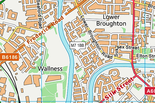 M7 1BB map - OS VectorMap District (Ordnance Survey) M7 1BB map - OS VectorMap District (Ordnance Survey)