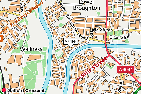 M7 1PF map - OS VectorMap District (Ordnance Survey)