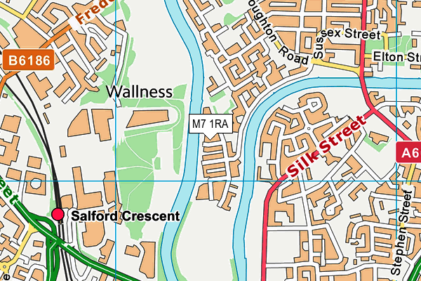 M7 1RA map - OS VectorMap District (Ordnance Survey) M7 1RA map - OS VectorMap District (Ordnance Survey)