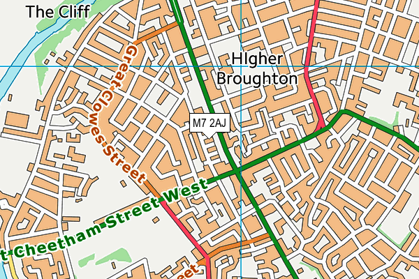 M7 2AJ map - OS VectorMap District (Ordnance Survey) M7 2AJ map - OS VectorMap District (Ordnance Survey)
