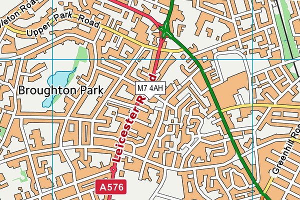 M7 4AH map - OS VectorMap District (Ordnance Survey) M7 4AH map - OS VectorMap District (Ordnance Survey)