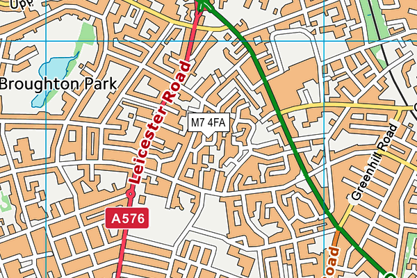 M7 4FA map - OS VectorMap District (Ordnance Survey) M7 4FA map - OS VectorMap District (Ordnance Survey)