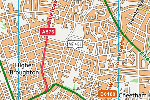 M7 4GJ map - OS VectorMap District (Ordnance Survey) M7 4GJ map - OS VectorMap District (Ordnance Survey)