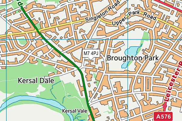 M7 4PJ map - OS VectorMap District (Ordnance Survey) M7 4PJ map - OS VectorMap District (Ordnance Survey)