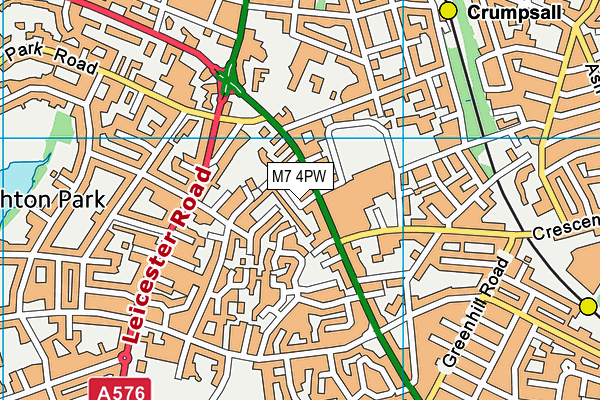 M7 4PW map - OS VectorMap District (Ordnance Survey) M7 4PW map - OS VectorMap District (Ordnance Survey)