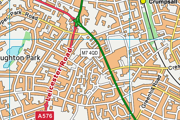 M7 4QD map - OS VectorMap District (Ordnance Survey) M7 4QD map - OS VectorMap District (Ordnance Survey)