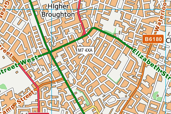 M7 4XA map - OS VectorMap District (Ordnance Survey) M7 4XA map - OS VectorMap District (Ordnance Survey)