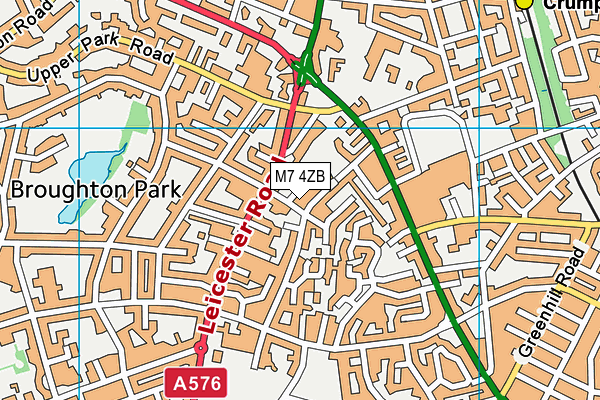 M7 4ZB map - OS VectorMap District (Ordnance Survey) M7 4ZB map - OS VectorMap District (Ordnance Survey)