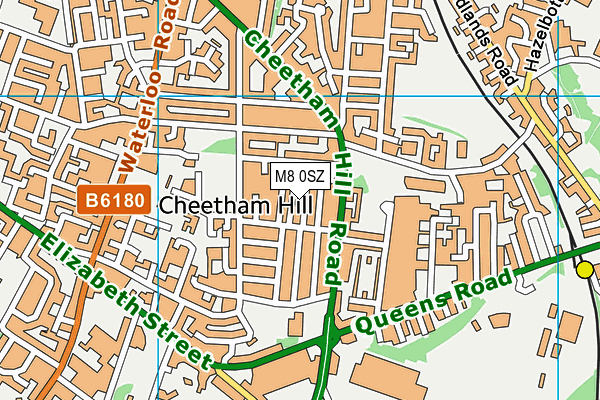 M8 0SZ map - OS VectorMap District (Ordnance Survey) M8 0SZ map - OS VectorMap District (Ordnance Survey)