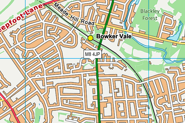 M8 4JP map - OS VectorMap District (Ordnance Survey) M8 4JP map - OS VectorMap District (Ordnance Survey)