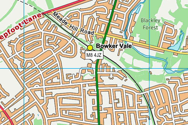 M8 4JZ map - OS VectorMap District (Ordnance Survey) M8 4JZ map - OS VectorMap District (Ordnance Survey)