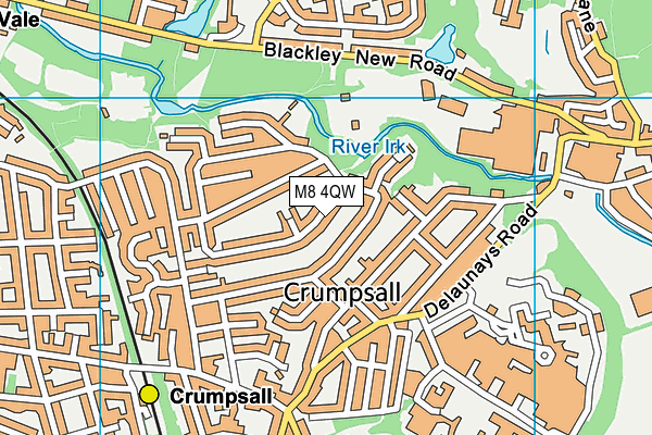 M8 4QW map - OS VectorMap District (Ordnance Survey) M8 4QW map - OS VectorMap District (Ordnance Survey)