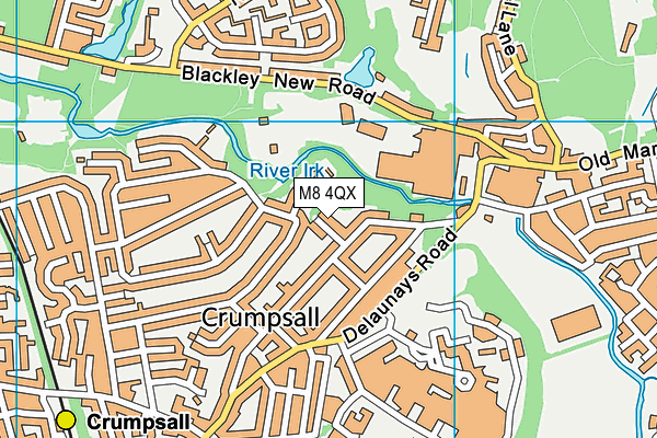 M8 4QX map - OS VectorMap District (Ordnance Survey) M8 4QX map - OS VectorMap District (Ordnance Survey)