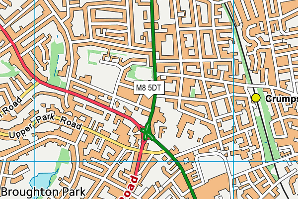 M8 5DT map - OS VectorMap District (Ordnance Survey) M8 5DT map - OS VectorMap District (Ordnance Survey)