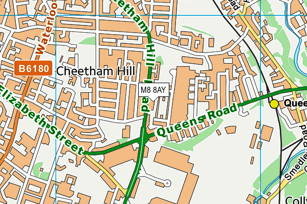 M8 8AY map - OS VectorMap District (Ordnance Survey) M8 8AY map - OS VectorMap District (Ordnance Survey)