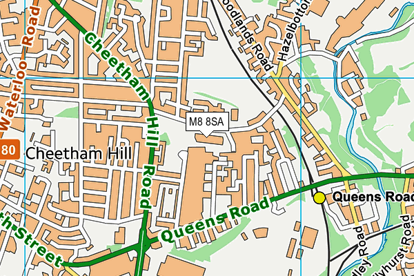 M8 8SA map - OS VectorMap District (Ordnance Survey) M8 8SA map - OS VectorMap District (Ordnance Survey)