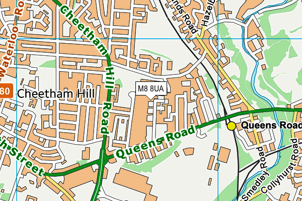 M8 8UA map - OS VectorMap District (Ordnance Survey) M8 8UA map - OS VectorMap District (Ordnance Survey)