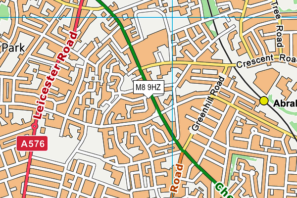 M8 9HZ map - OS VectorMap District (Ordnance Survey) M8 9HZ map - OS VectorMap District (Ordnance Survey)
