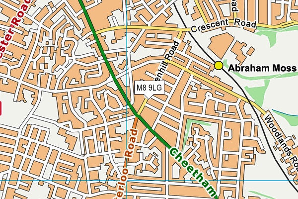 M8 9LG map - OS VectorMap District (Ordnance Survey) M8 9LG map - OS VectorMap District (Ordnance Survey)