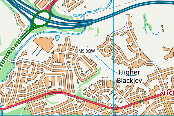 M9 0QW map - OS VectorMap District (Ordnance Survey) M9 0QW map - OS VectorMap District (Ordnance Survey)