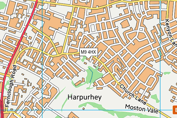 M9 4HX map - OS VectorMap District (Ordnance Survey) M9 4HX map - OS VectorMap District (Ordnance Survey)
