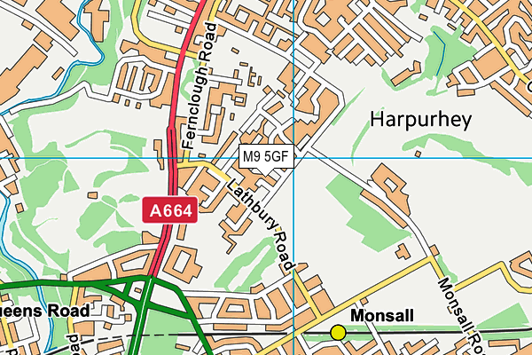 M9 5GF map - OS VectorMap District (Ordnance Survey) M9 5GF map - OS VectorMap District (Ordnance Survey)