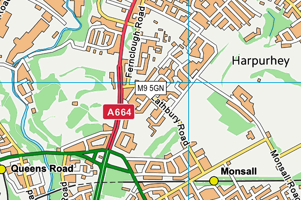 M9 5GN map - OS VectorMap District (Ordnance Survey) M9 5GN map - OS VectorMap District (Ordnance Survey)