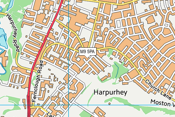 M9 5PA map - OS VectorMap District (Ordnance Survey) M9 5PA map - OS VectorMap District (Ordnance Survey)