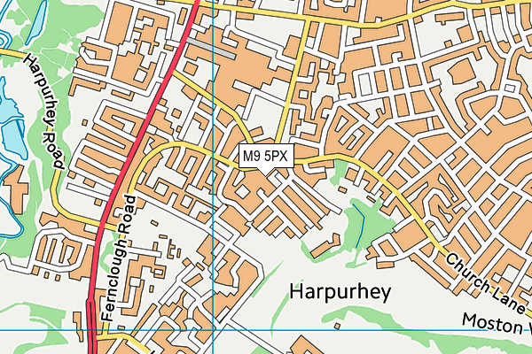 M9 5PX map - OS VectorMap District (Ordnance Survey) M9 5PX map - OS VectorMap District (Ordnance Survey)