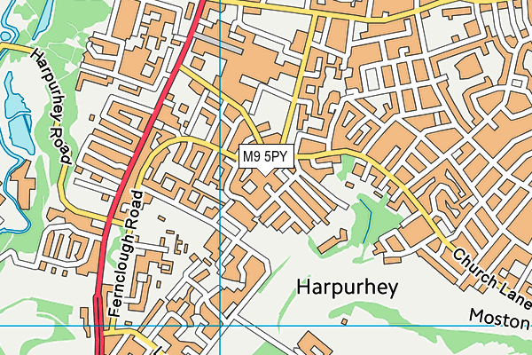 M9 5PY map - OS VectorMap District (Ordnance Survey) M9 5PY map - OS VectorMap District (Ordnance Survey)